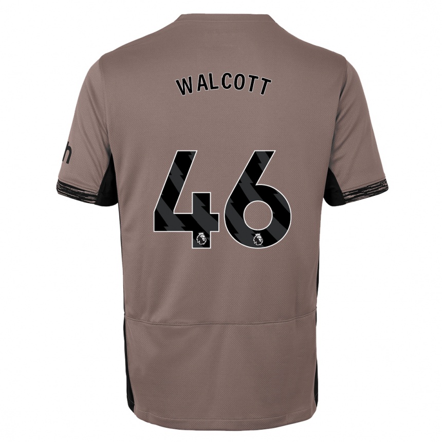 Kids  Malachi Fagan Walcott #46 Dark Beige Third Jersey 2023/24 T-Shirt Uk