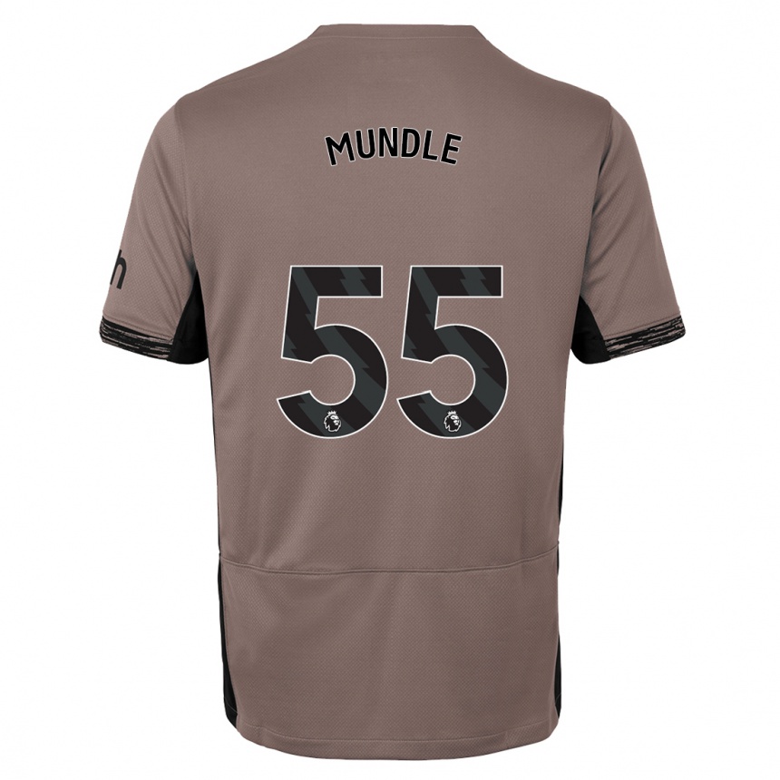 Kids  Romaine Mundle #55 Dark Beige Third Jersey 2023/24 T-Shirt Uk