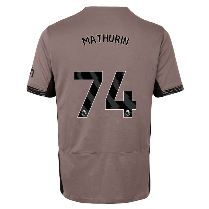 Kids  Roshaun Mathurin #74 Dark Beige Third Jersey 2023/24 T-Shirt Uk