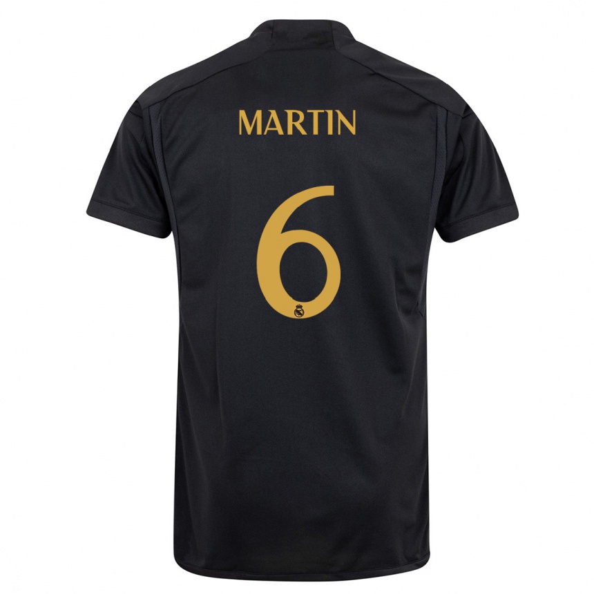 Kids  Mario Martin #6 Black Third Jersey 2023/24 T-Shirt Uk