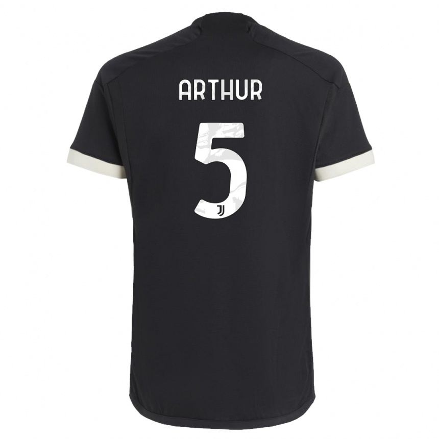 Kids  Arthur #5 Black Third Jersey 2023/24 T-Shirt Uk