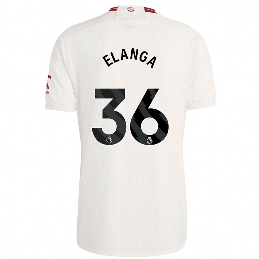 Men  Anthony Elanga #36 White Third Jersey 2023/24 T-Shirt Uk