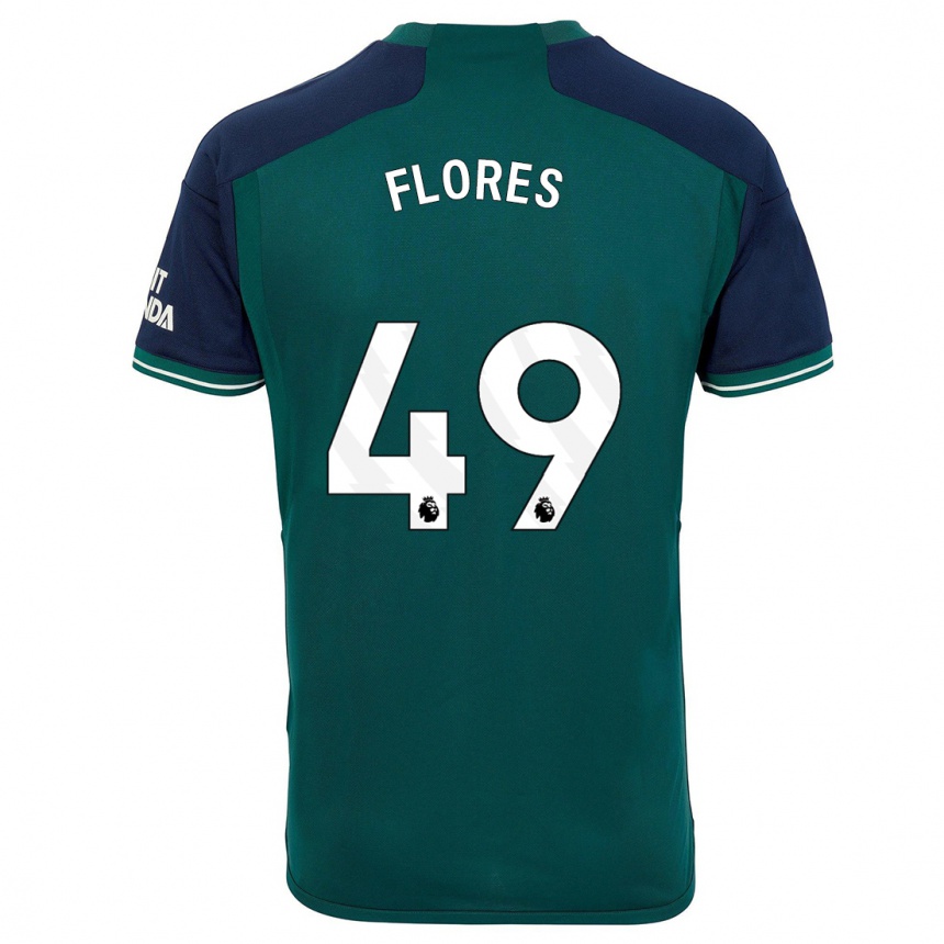 Men  Marcelo Flores #49 Green Third Jersey 2023/24 T-Shirt Uk