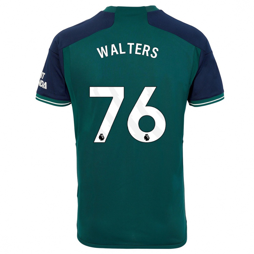 Men  Reuell Walters #76 Green Third Jersey 2023/24 T-Shirt Uk