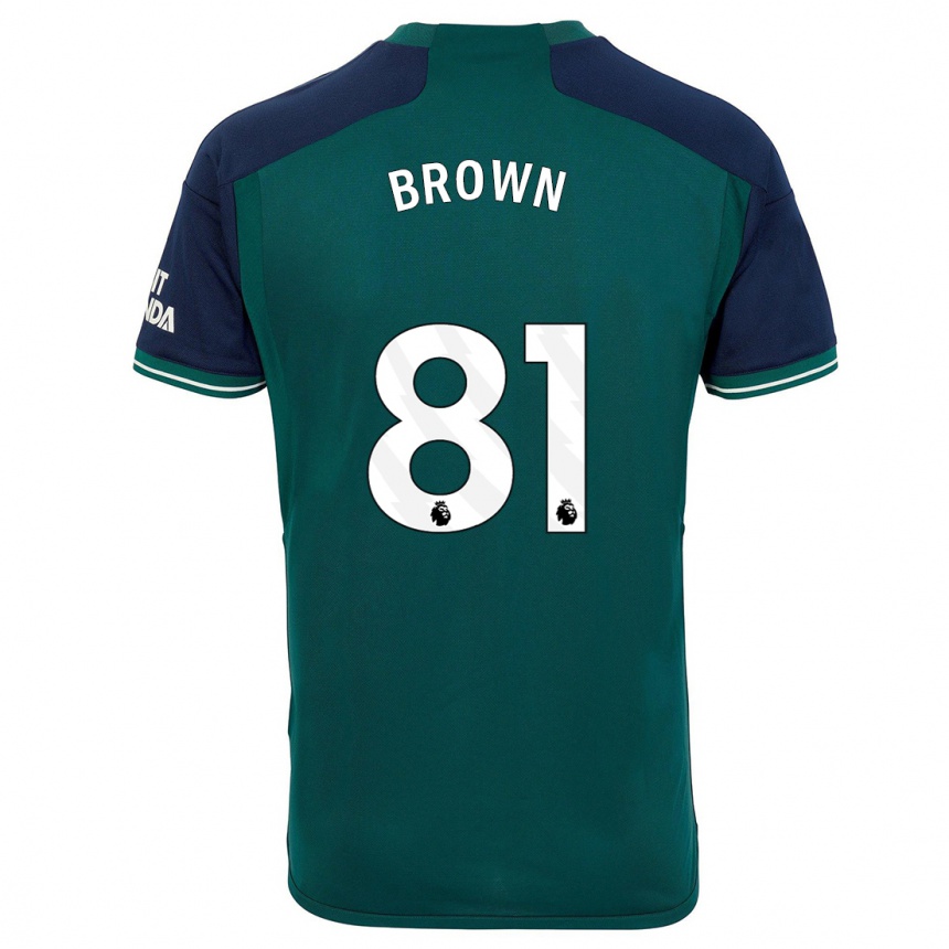 Men  Luis Brown #81 Green Third Jersey 2023/24 T-Shirt Uk