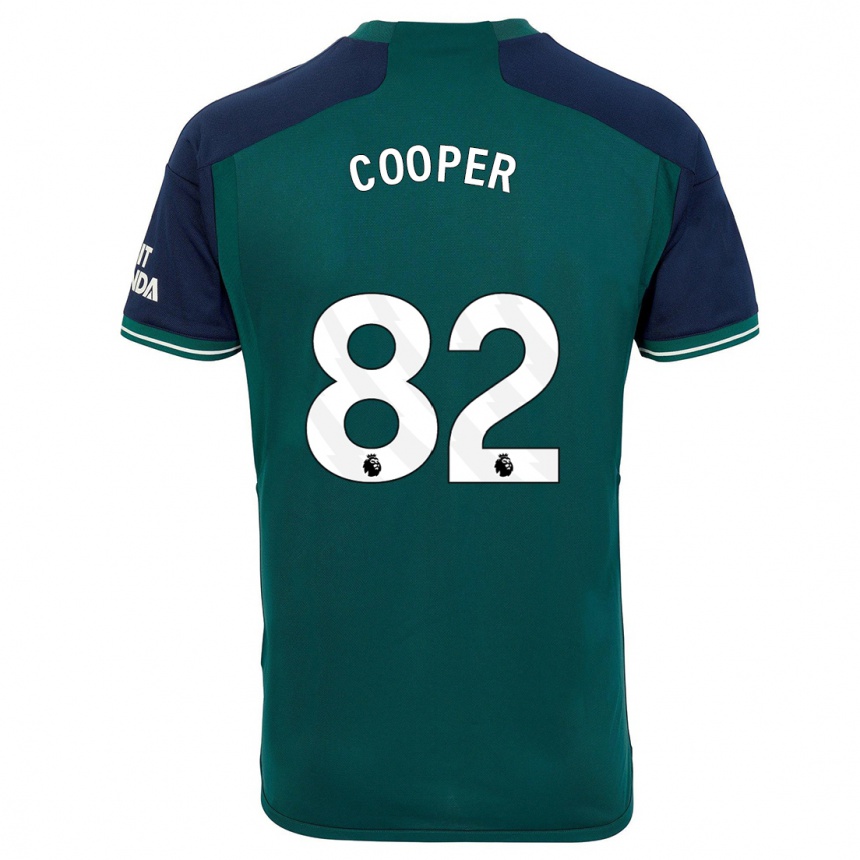 Men  Noah Cooper #82 Green Third Jersey 2023/24 T-Shirt Uk