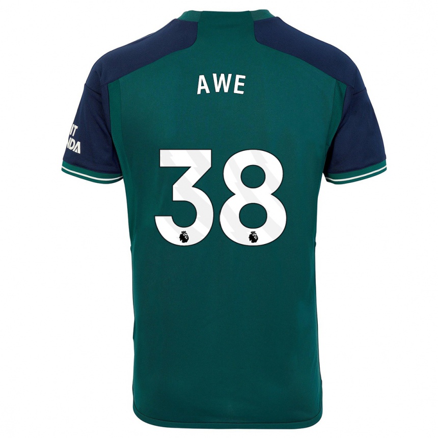 Men  Zach Awe #38 Green Third Jersey 2023/24 T-Shirt Uk