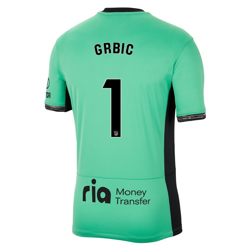 Men  Ivo Grbic #1 Spring Green Third Jersey 2023/24 T-Shirt Uk