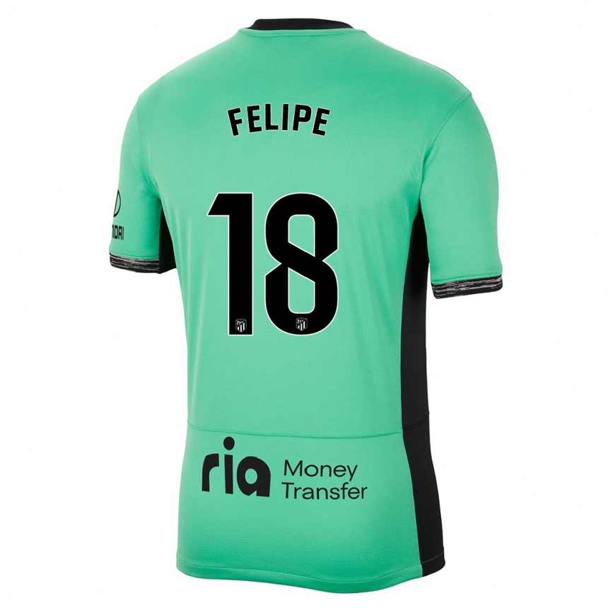 Men  Felipe #18 Spring Green Third Jersey 2023/24 T-Shirt Uk