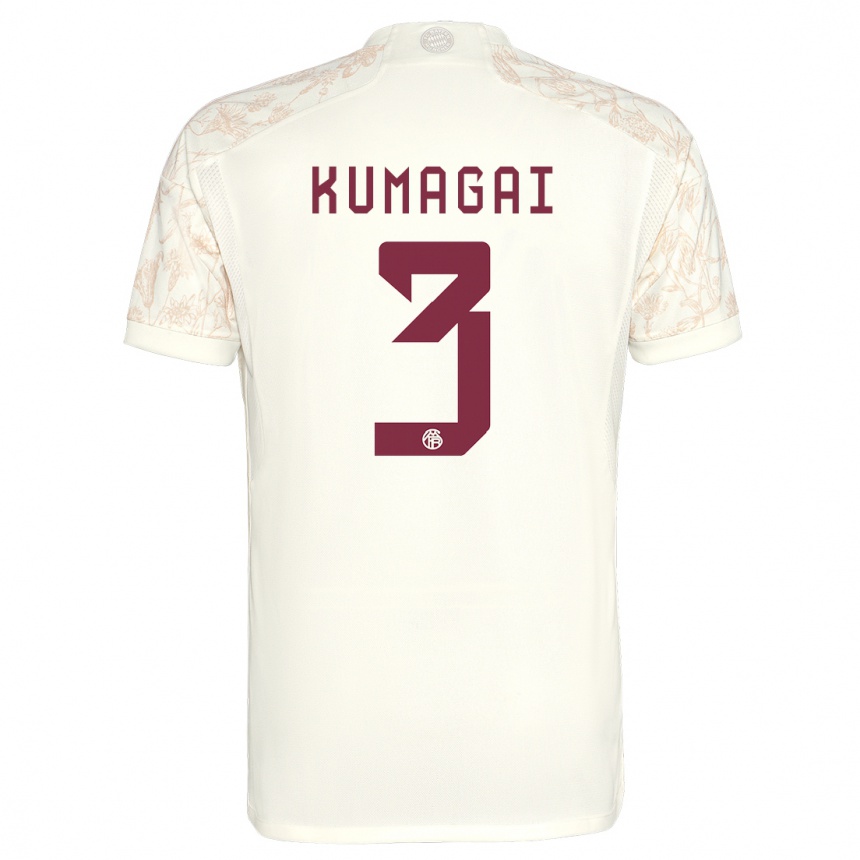 Men  Saki Kumagai #3 Off White Third Jersey 2023/24 T-Shirt Uk