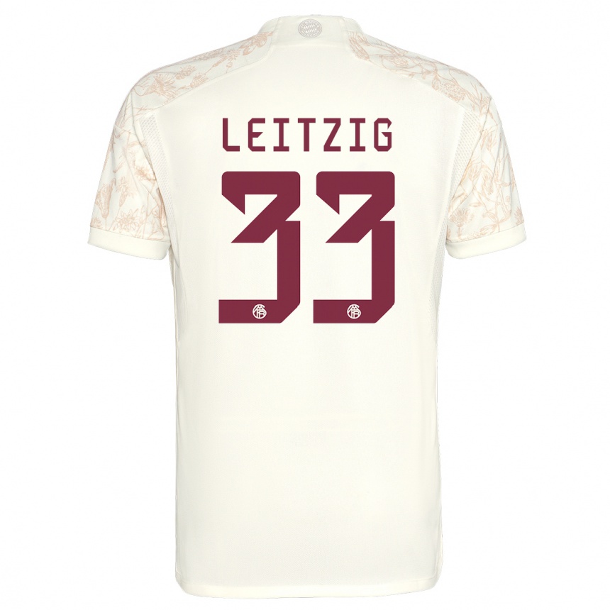 Men  Janina Leitzig #33 Off White Third Jersey 2023/24 T-Shirt Uk