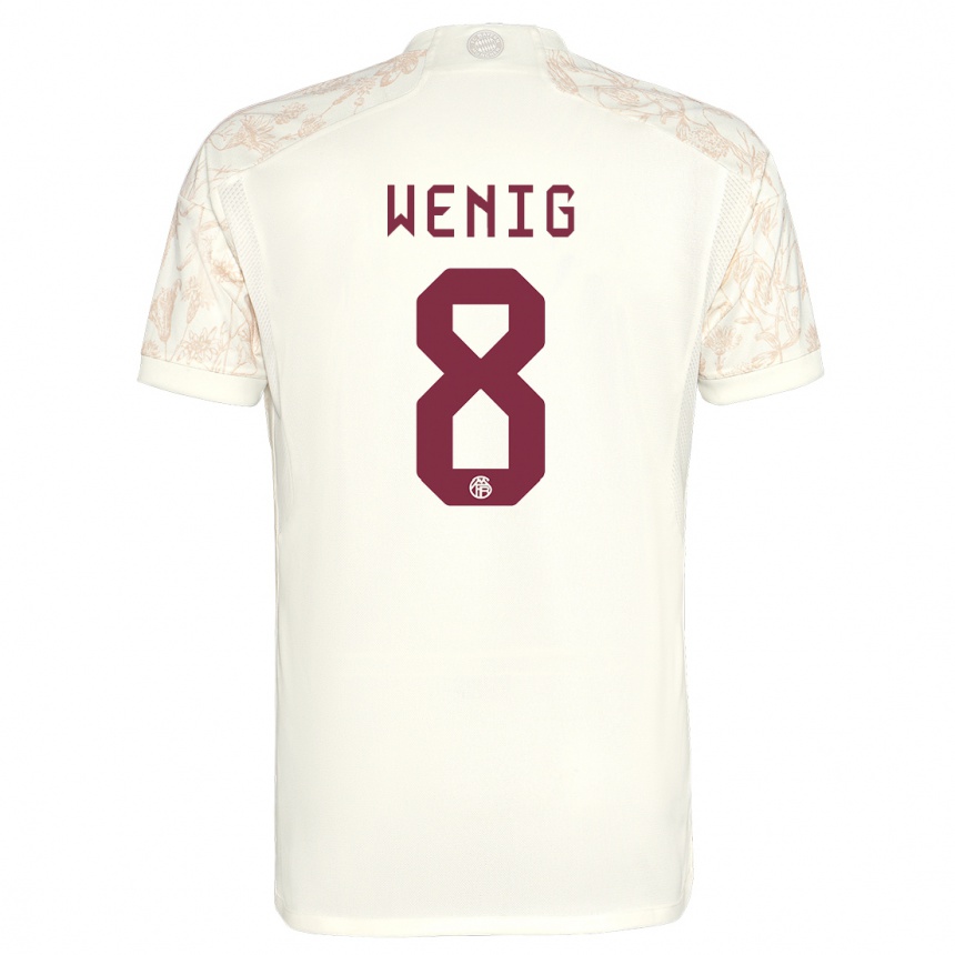 Men  Marcel Wenig #8 Off White Third Jersey 2023/24 T-Shirt Uk