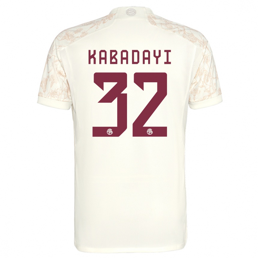 Men  Yusuf Kabadayi #32 Off White Third Jersey 2023/24 T-Shirt Uk