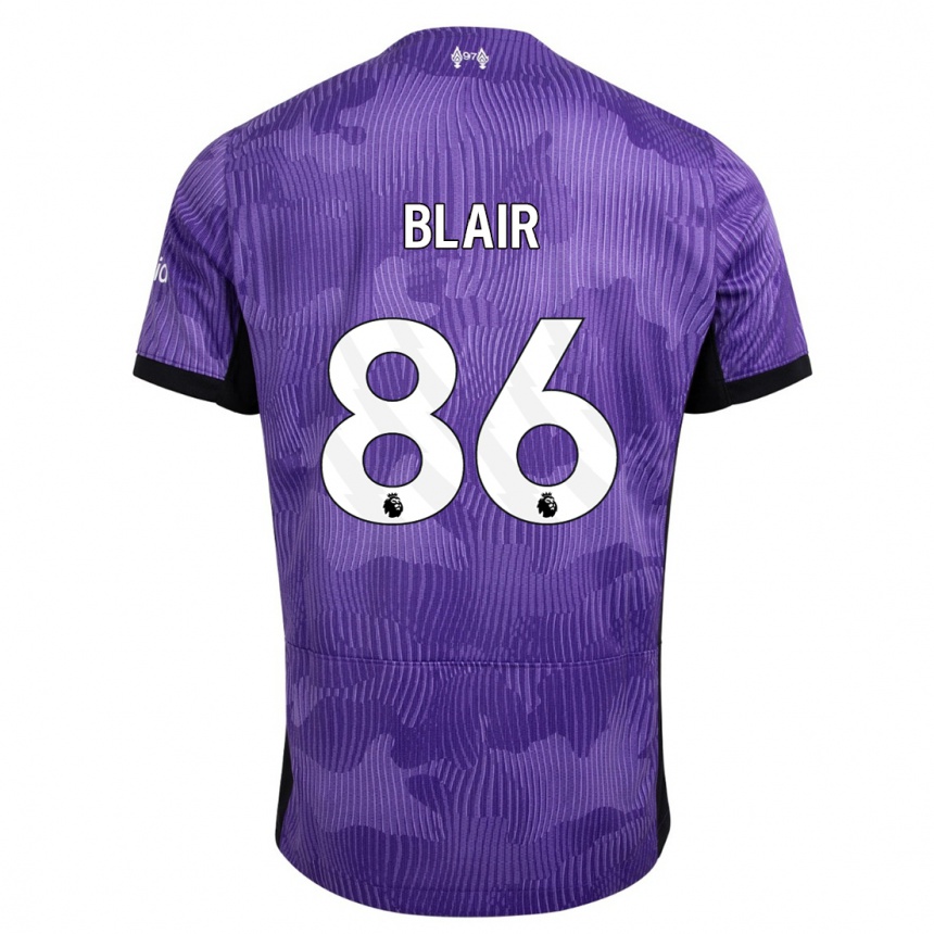 Women  Harvey Blair #86 Purple Third Jersey 2023/24 T-Shirt Uk