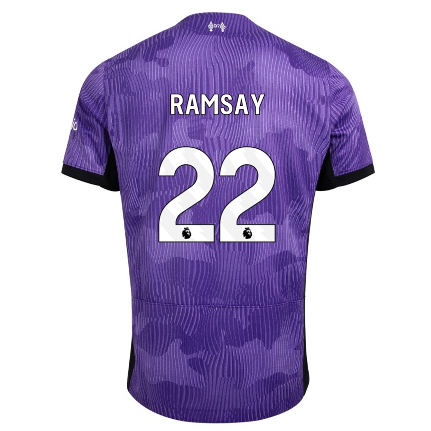 Women  Calvin Ramsay #22 Purple Third Jersey 2023/24 T-Shirt Uk