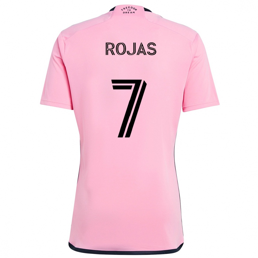 Kids Football Matías Rojas #7 Pink Home Jersey 2024/25 T-Shirt Uk