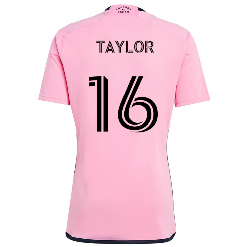 Kids Football Robert Taylor #16 Pink Home Jersey 2024/25 T-Shirt Uk