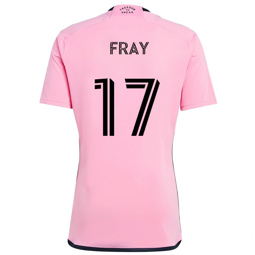 Kids Football Ian Fray #17 Pink Home Jersey 2024/25 T-Shirt Uk