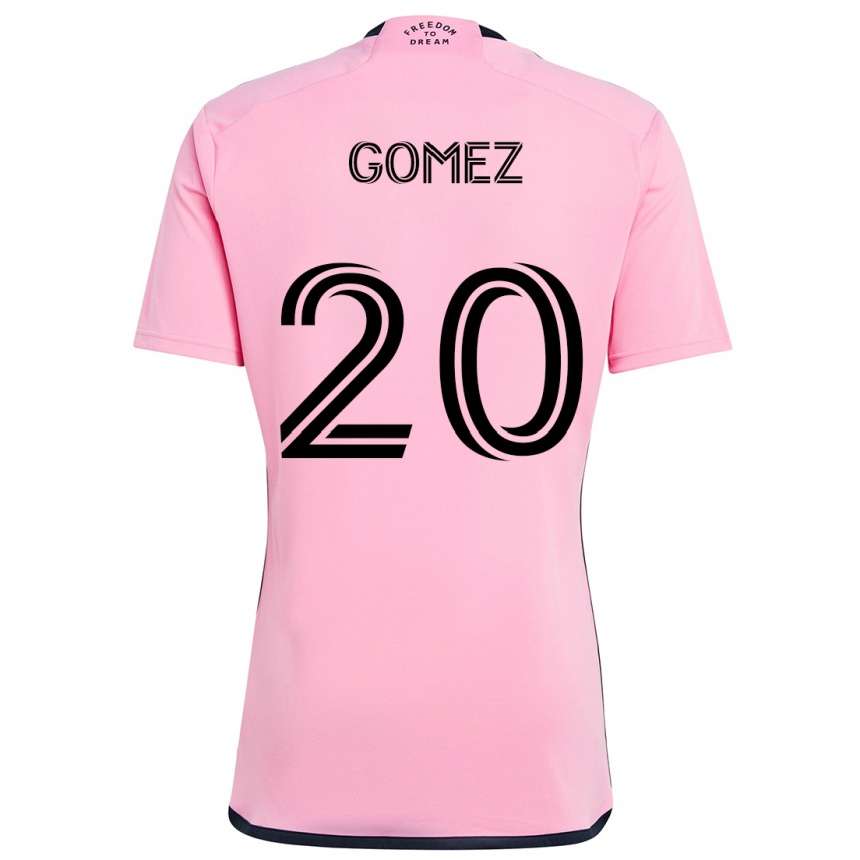 Kids Football Diego Gómez #20 Pink Home Jersey 2024/25 T-Shirt Uk