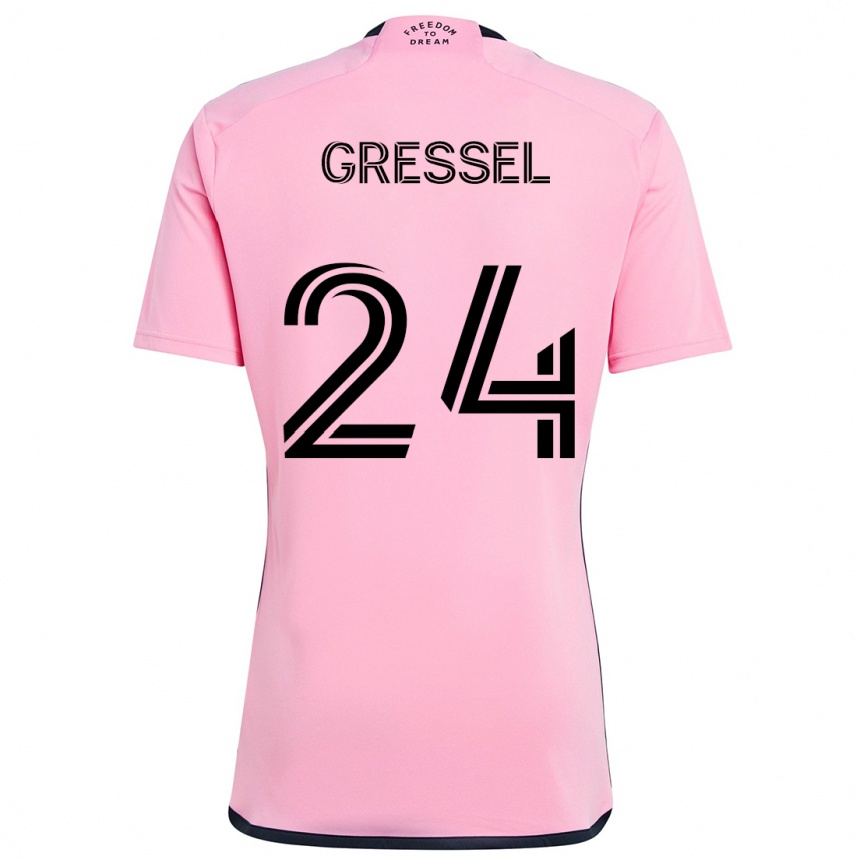 Kids Football Julian Gressel #24 Pink Home Jersey 2024/25 T-Shirt Uk