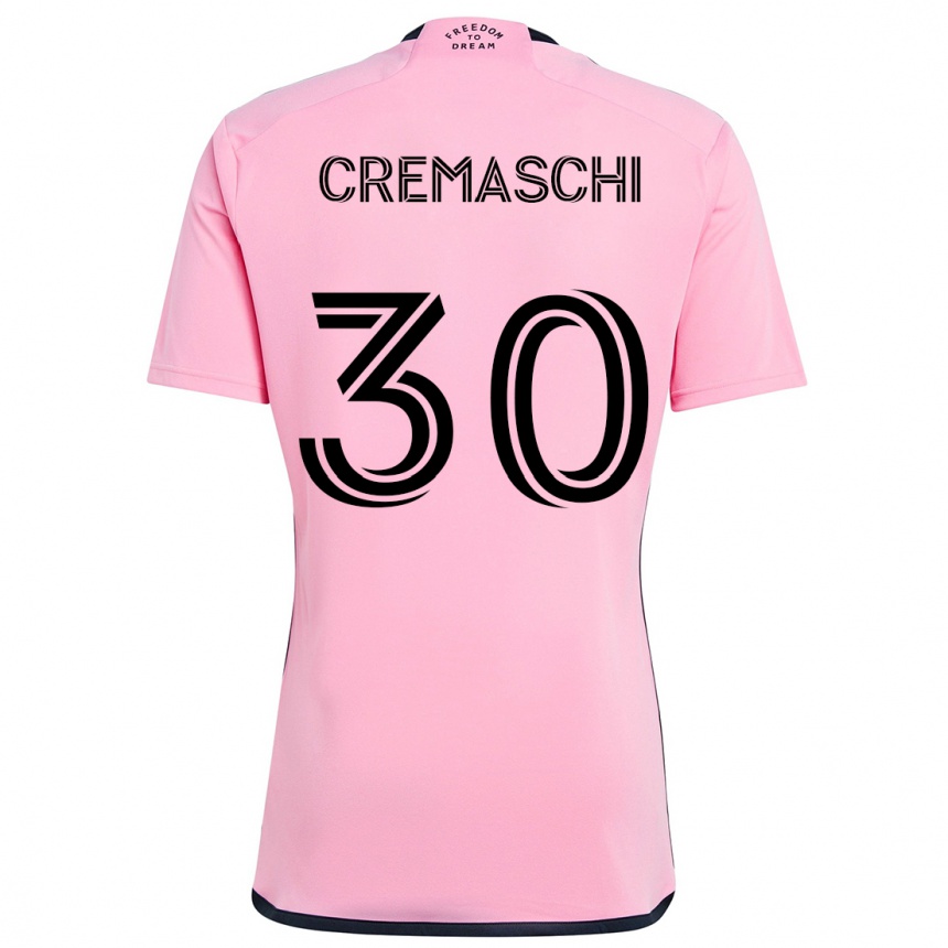 Kids Football Benja Cremaschi #30 Pink Home Jersey 2024/25 T-Shirt Uk