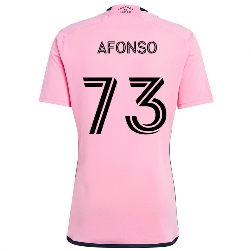 Kids Football Leo Afonso #73 Pink Home Jersey 2024/25 T-Shirt Uk