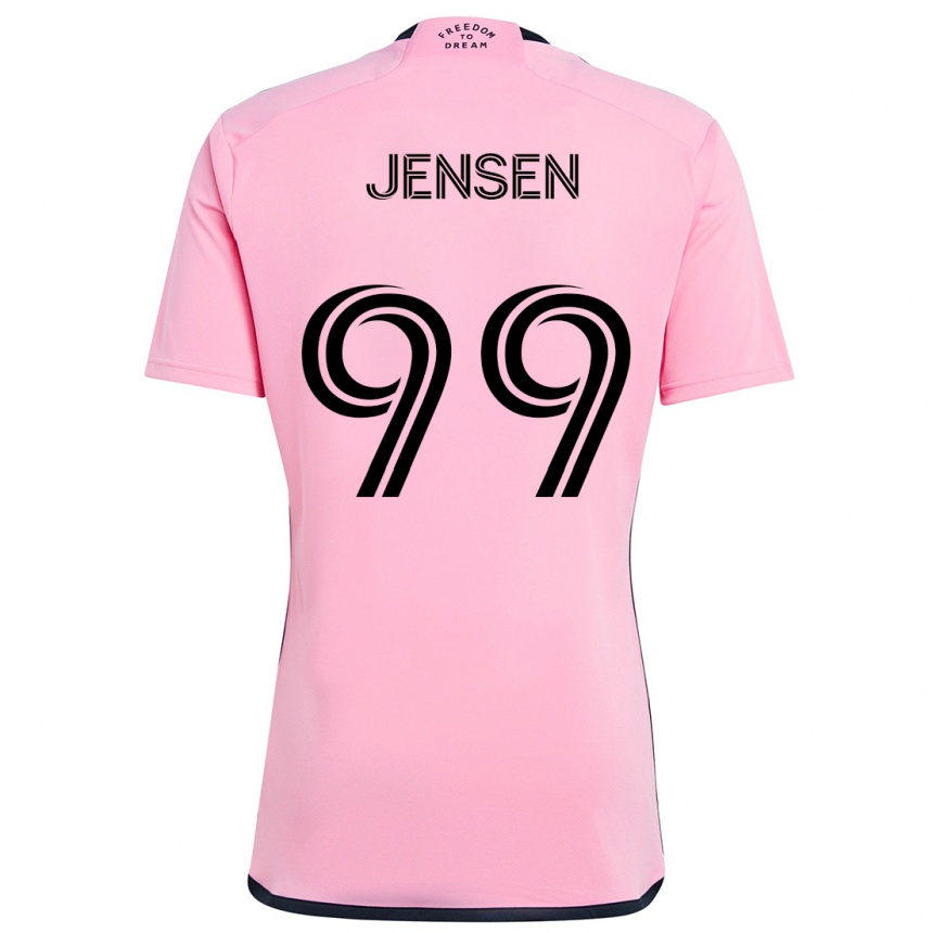 Kids Football Cole Jensen #99 Pink Home Jersey 2024/25 T-Shirt Uk