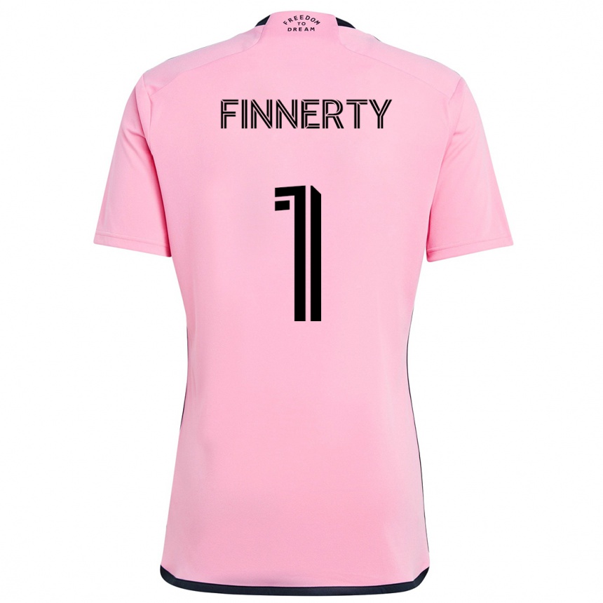 Kids Football Owen Finnerty #1 Pink Home Jersey 2024/25 T-Shirt Uk