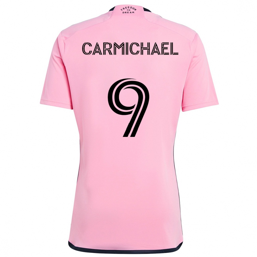 Kids Football Ryan Carmichael #9 Pink Home Jersey 2024/25 T-Shirt Uk