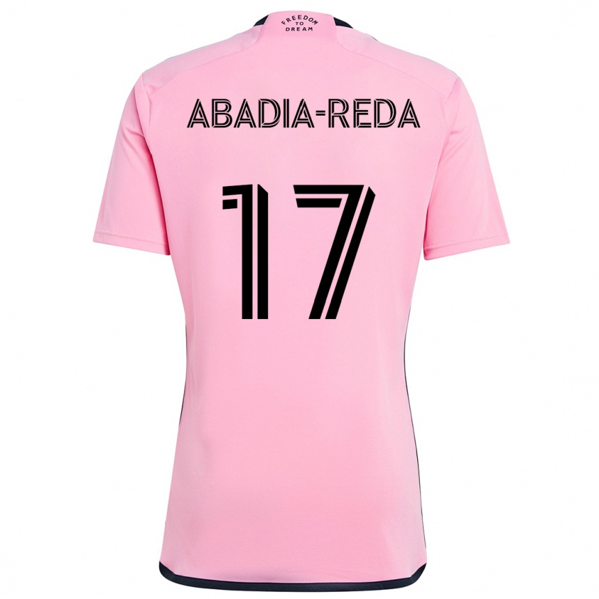 Kids Football Ezequiel Abadia-Reda #17 Pink Home Jersey 2024/25 T-Shirt Uk