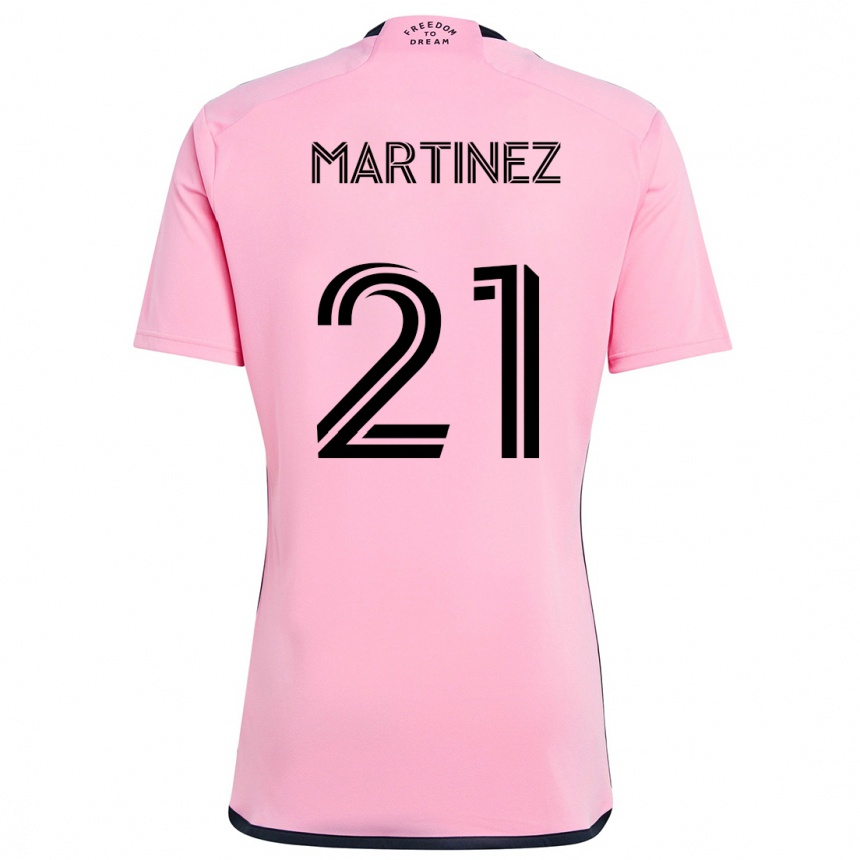 Kids Football Derrek Martinez #21 Pink Home Jersey 2024/25 T-Shirt Uk