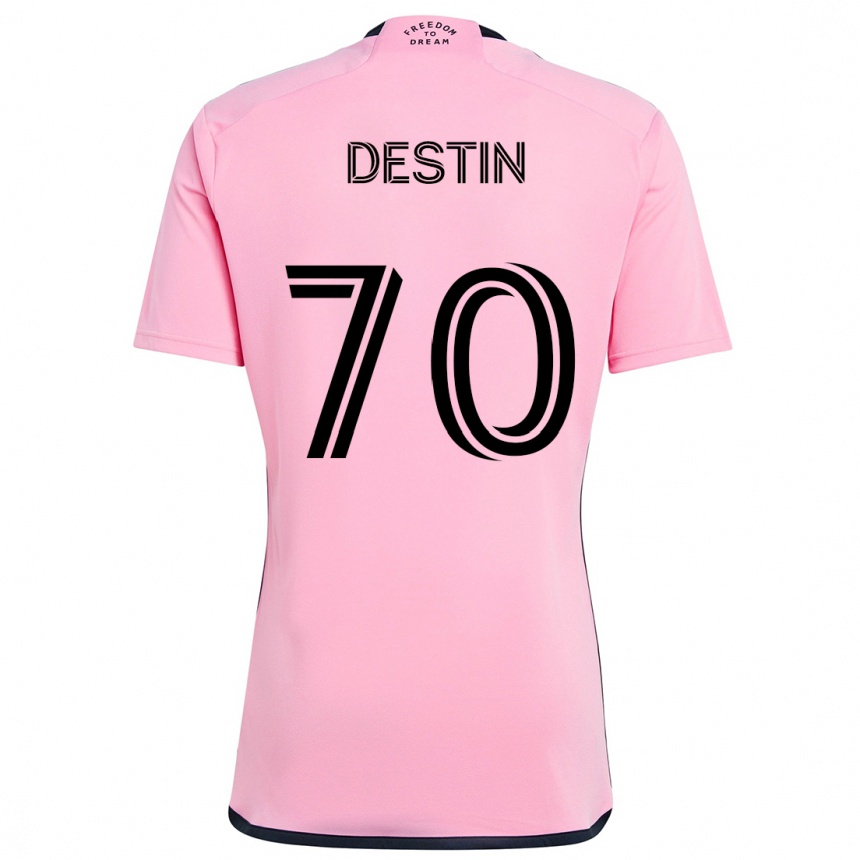 Kids Football Bryan Destin #70 Pink Home Jersey 2024/25 T-Shirt Uk