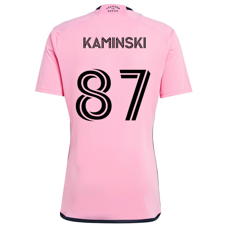 Kids Football Brett Kaminski #87 Pink Home Jersey 2024/25 T-Shirt Uk