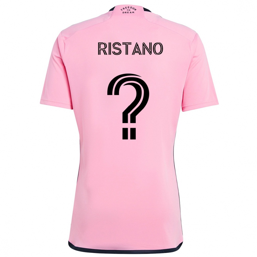 Kids Football Alejo Ristano #0 Pink Home Jersey 2024/25 T-Shirt Uk