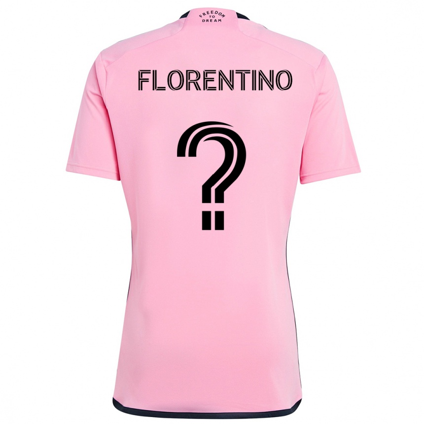 Kids Football Gabriel Florentino #0 Pink Home Jersey 2024/25 T-Shirt Uk