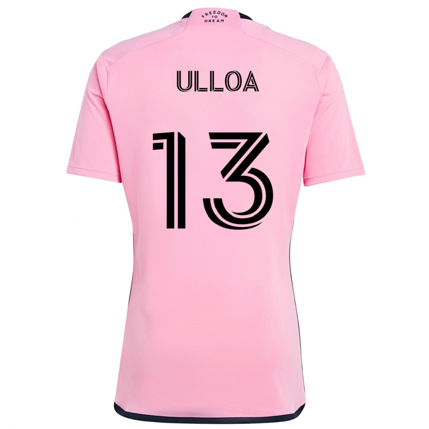 Kids Football Víctor Ulloa #13 Pink Home Jersey 2024/25 T-Shirt Uk