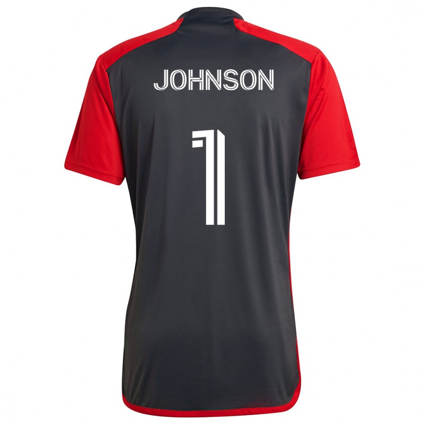 Kids Football Sean Johnson #1 Grayn Red Home Jersey 2024/25 T-Shirt Uk