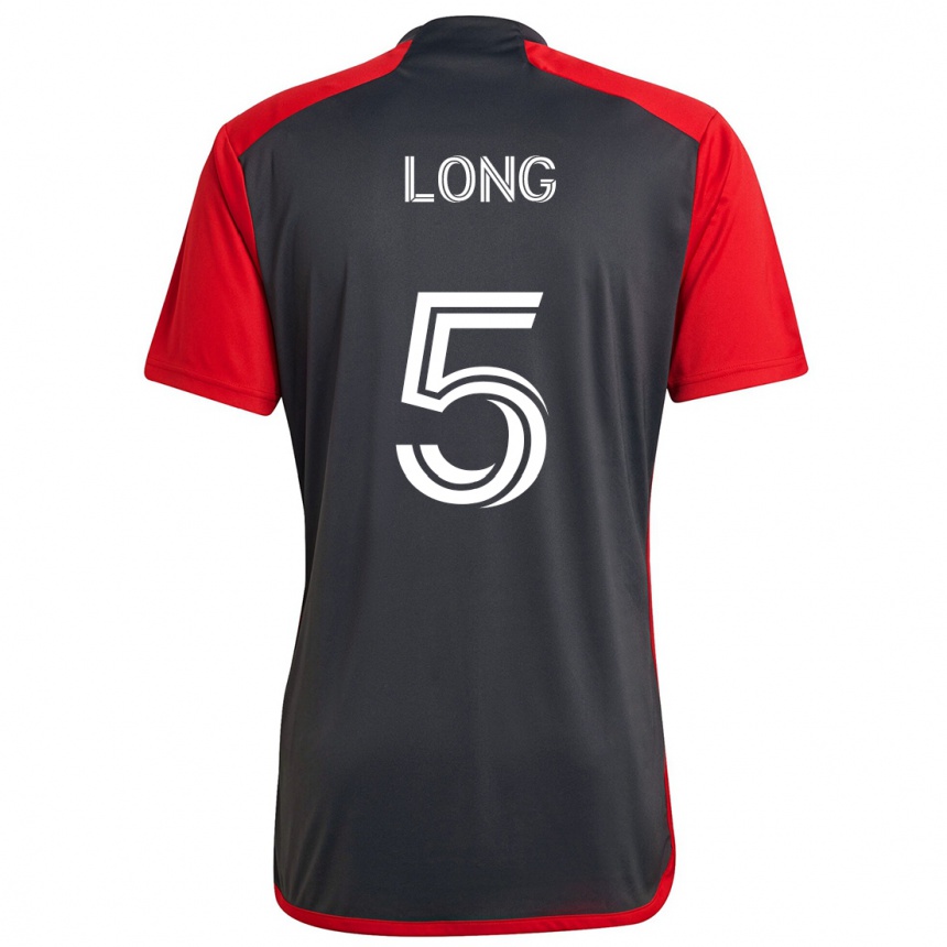 Kids Football Kevin Long #5 Grayn Red Home Jersey 2024/25 T-Shirt Uk