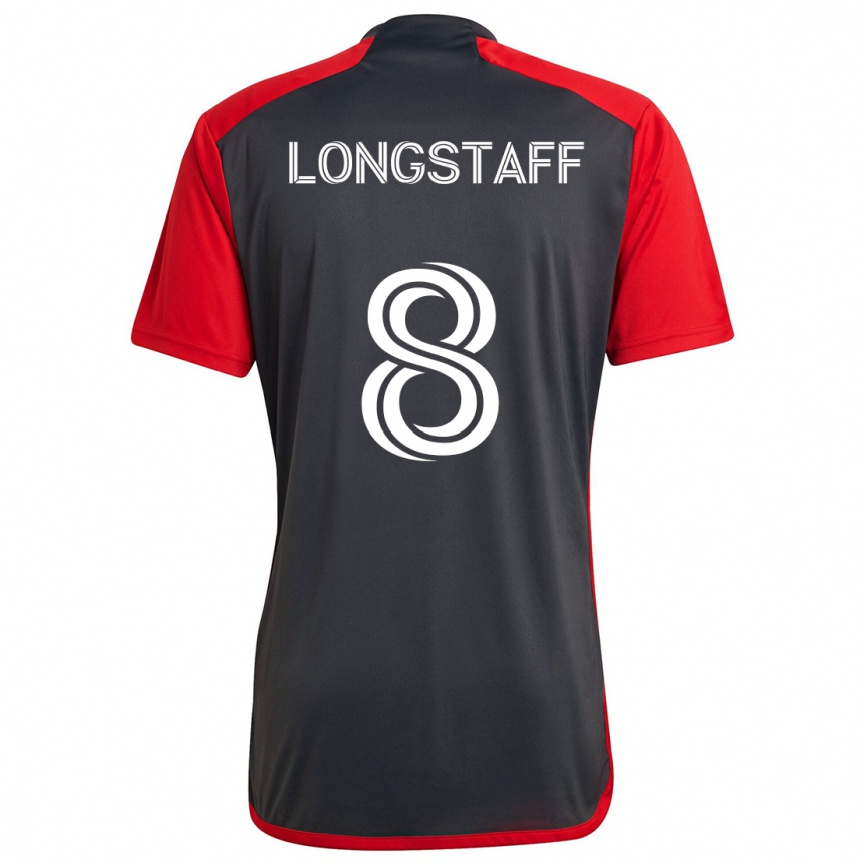 Kids Football Matty Longstaff #8 Grayn Red Home Jersey 2024/25 T-Shirt Uk