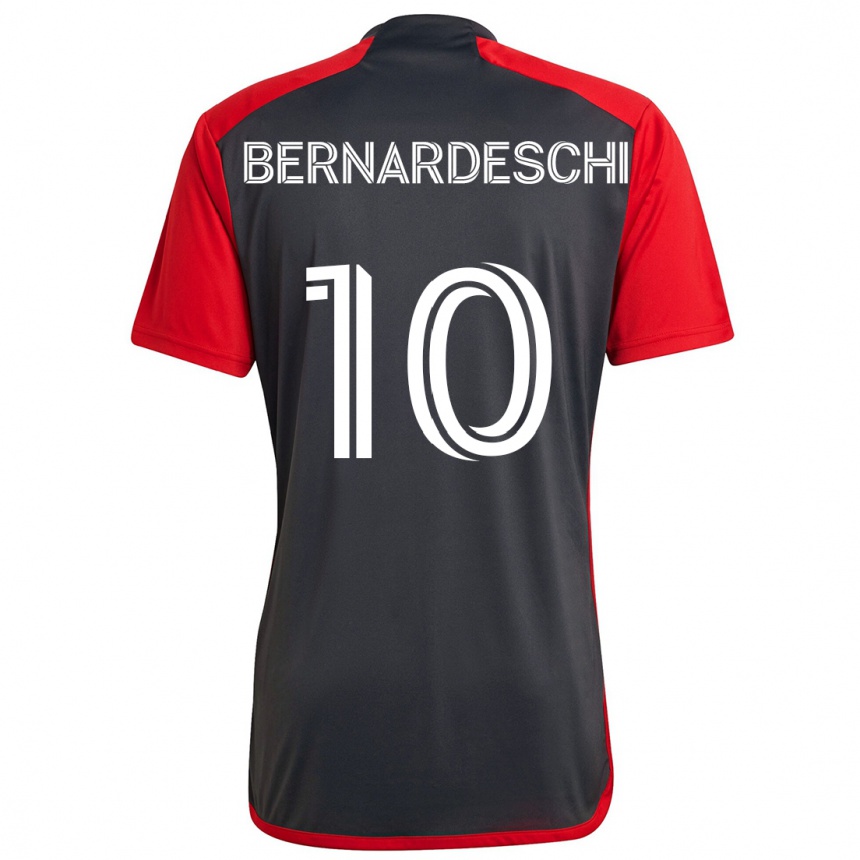 Kids Football Federico Bernardeschi #10 Grayn Red Home Jersey 2024/25 T-Shirt Uk