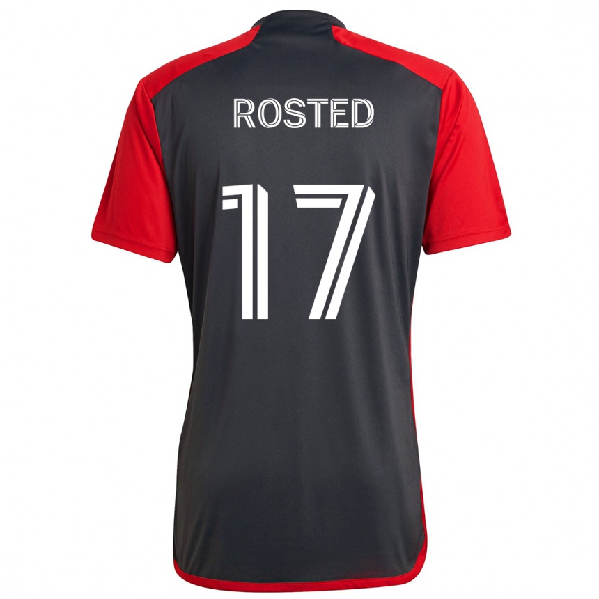 Kids Football Sigurd Rosted #17 Grayn Red Home Jersey 2024/25 T-Shirt Uk