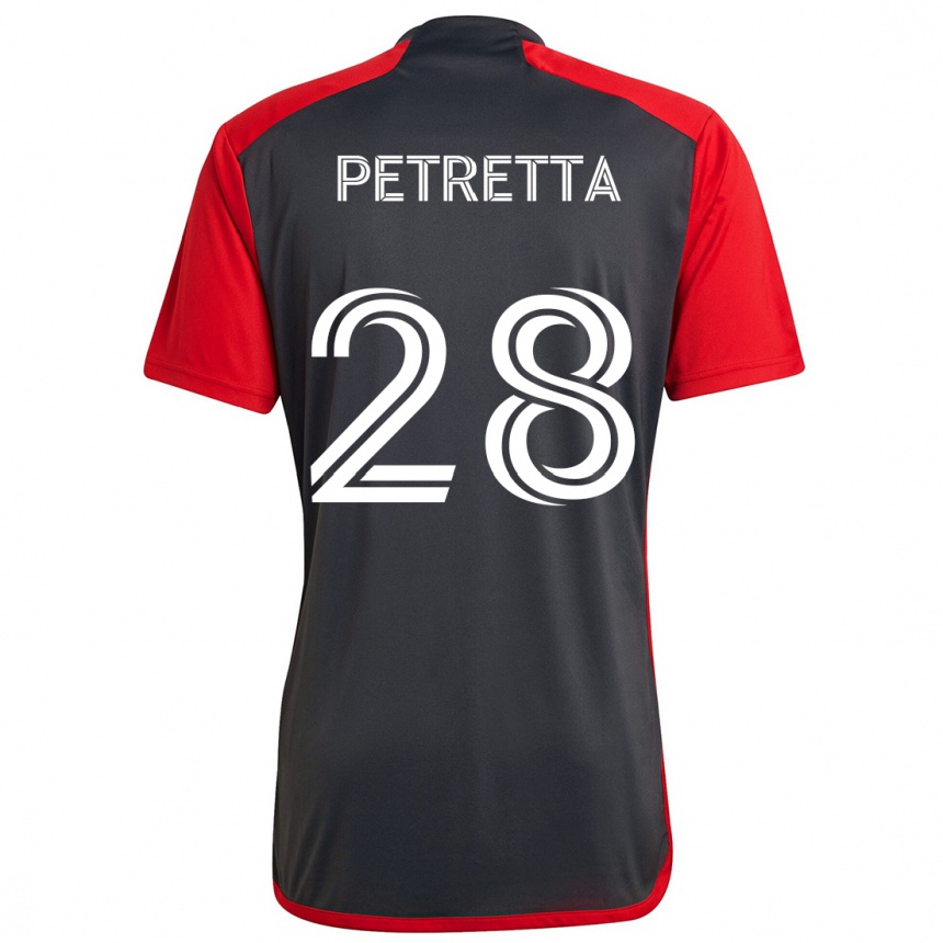 Kids Football Raoul Petretta #28 Grayn Red Home Jersey 2024/25 T-Shirt Uk