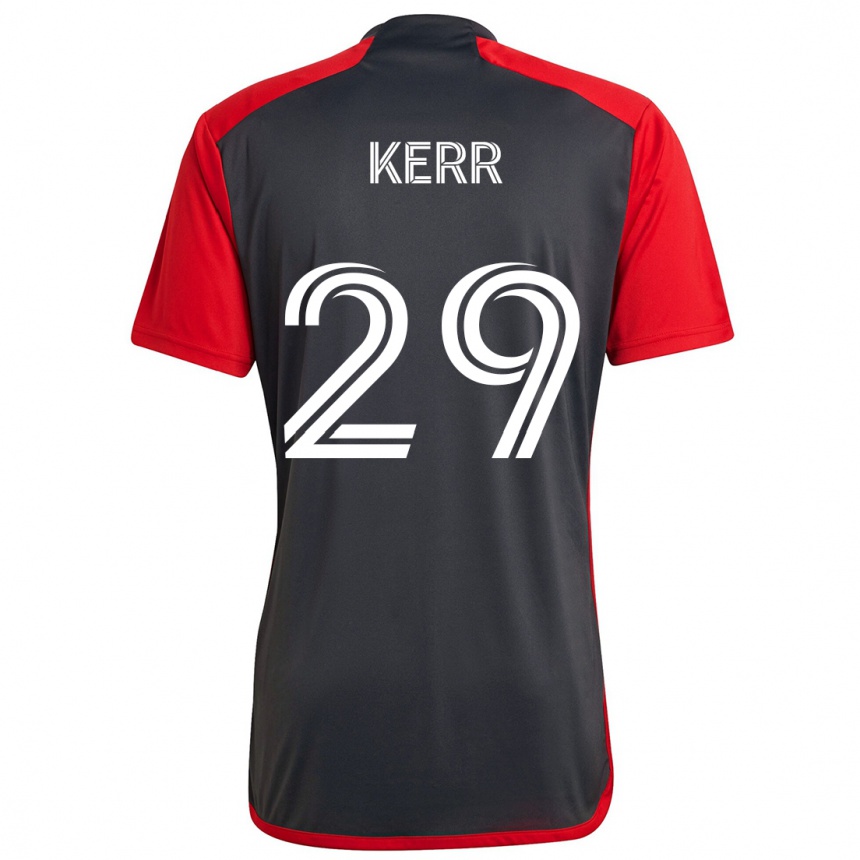 Kids Football Deandre Kerr #29 Grayn Red Home Jersey 2024/25 T-Shirt Uk