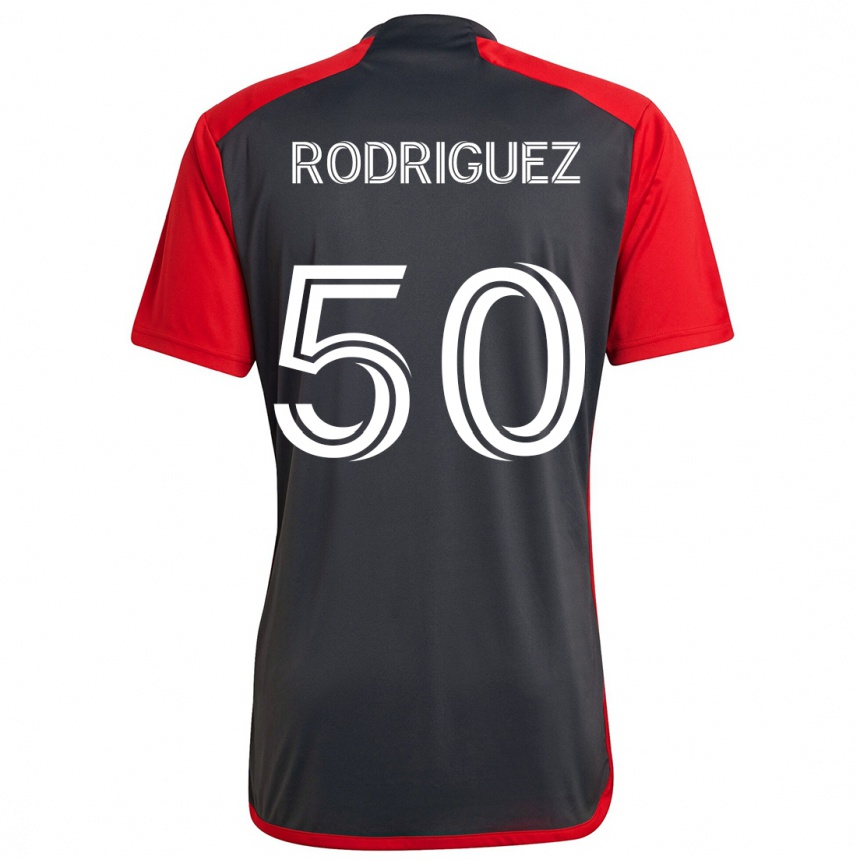 Kids Football Abraham Rodriguez #50 Grayn Red Home Jersey 2024/25 T-Shirt Uk