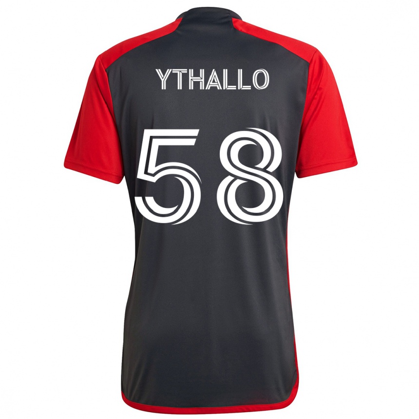 Kids Football Ythallo #58 Grayn Red Home Jersey 2024/25 T-Shirt Uk