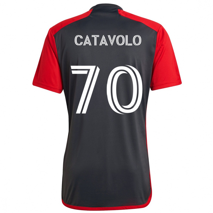 Kids Football Matthew Catavolo #70 Grayn Red Home Jersey 2024/25 T-Shirt Uk