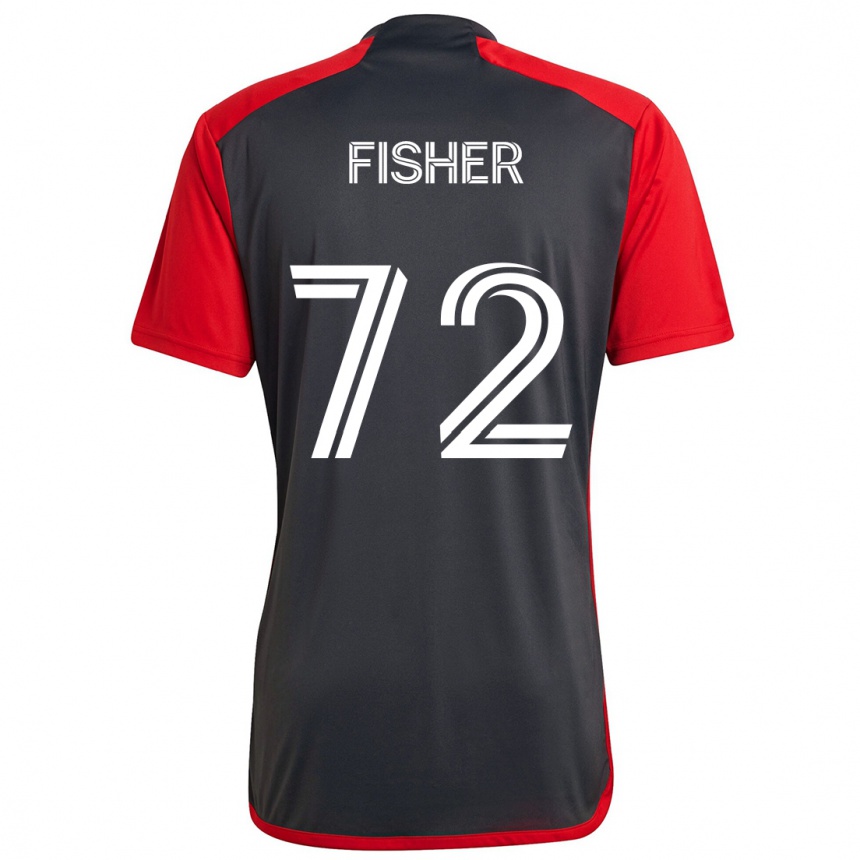 Kids Football Mark Fisher #72 Grayn Red Home Jersey 2024/25 T-Shirt Uk