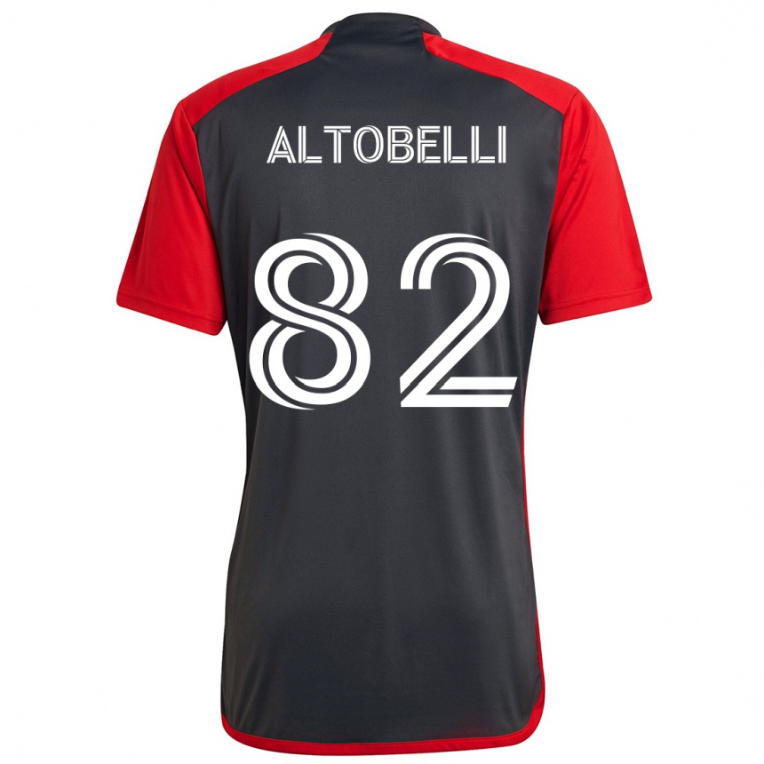 Kids Football Julian Altobelli #82 Grayn Red Home Jersey 2024/25 T-Shirt Uk