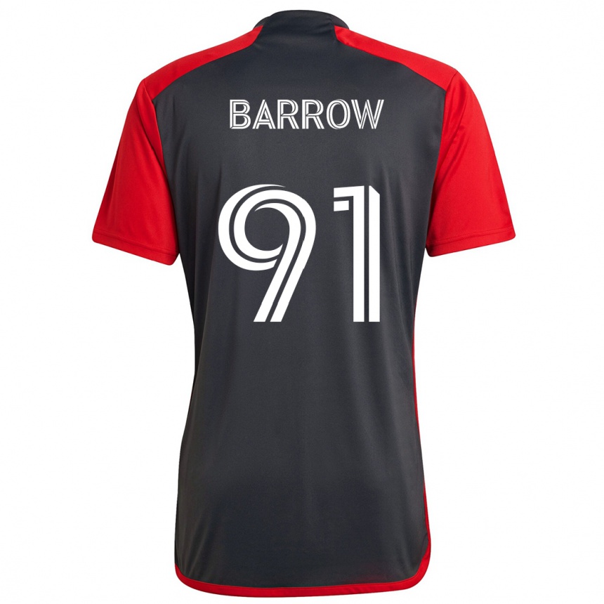 Kids Football Dékwon Barrow #91 Grayn Red Home Jersey 2024/25 T-Shirt Uk