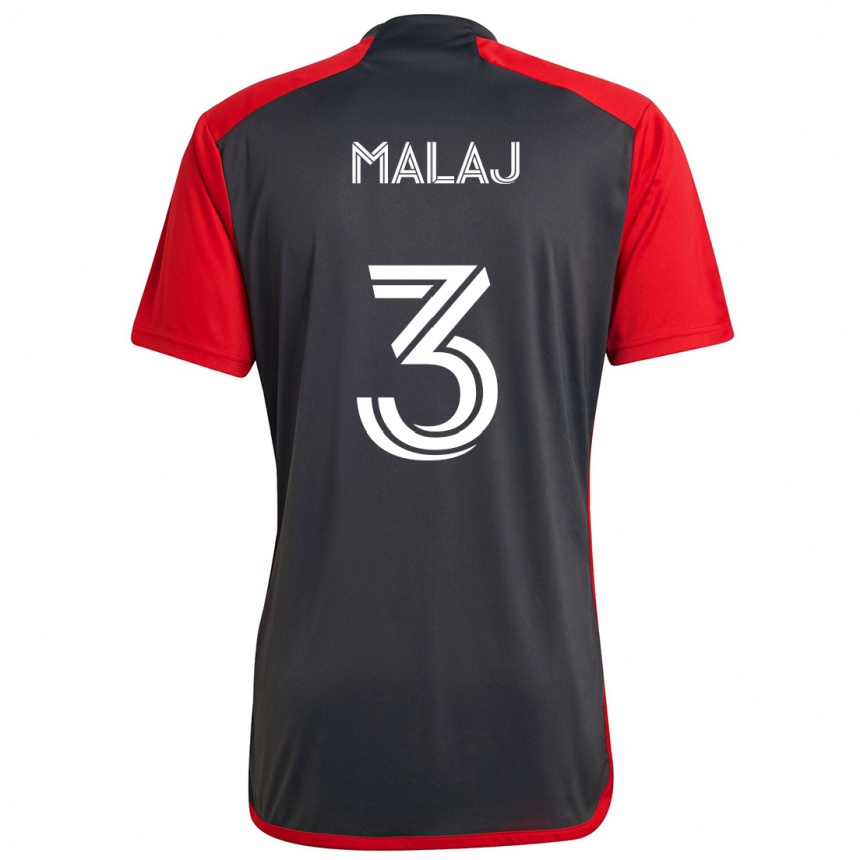 Kids Football Albert Malaj #3 Grayn Red Home Jersey 2024/25 T-Shirt Uk